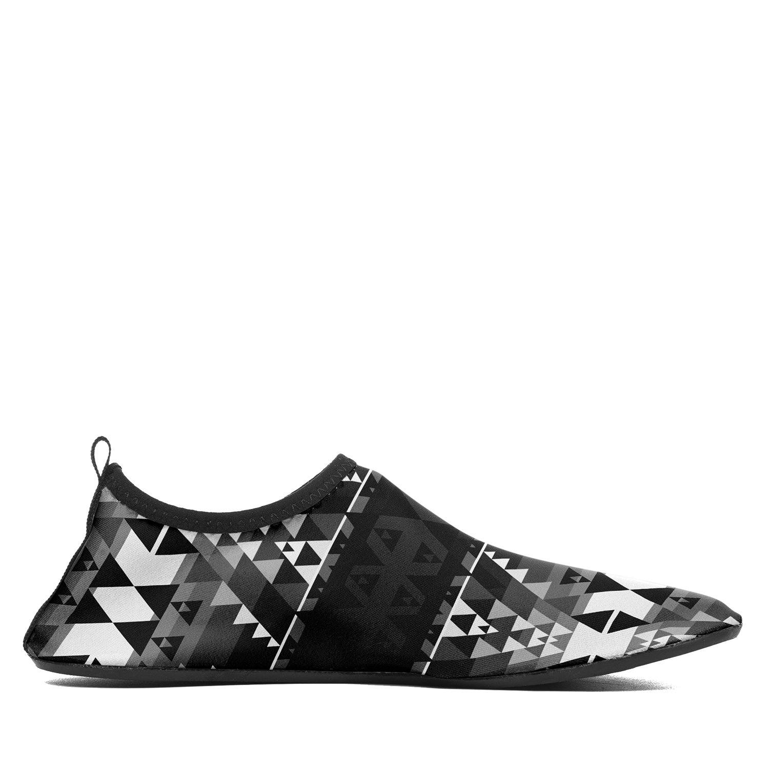 Writing on Stone Black and White Sockamoccs Slip On Shoes 49 Dzine 