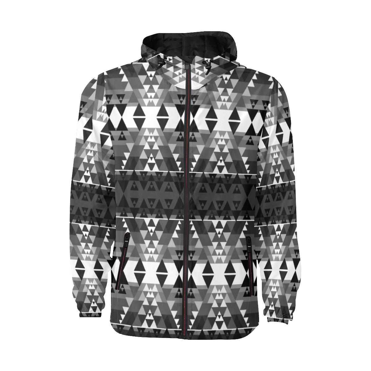 Writing on Stone Black and White Unisex Quilted Coat All Over Print Quilted Windbreaker for Men (H35) e-joyer 