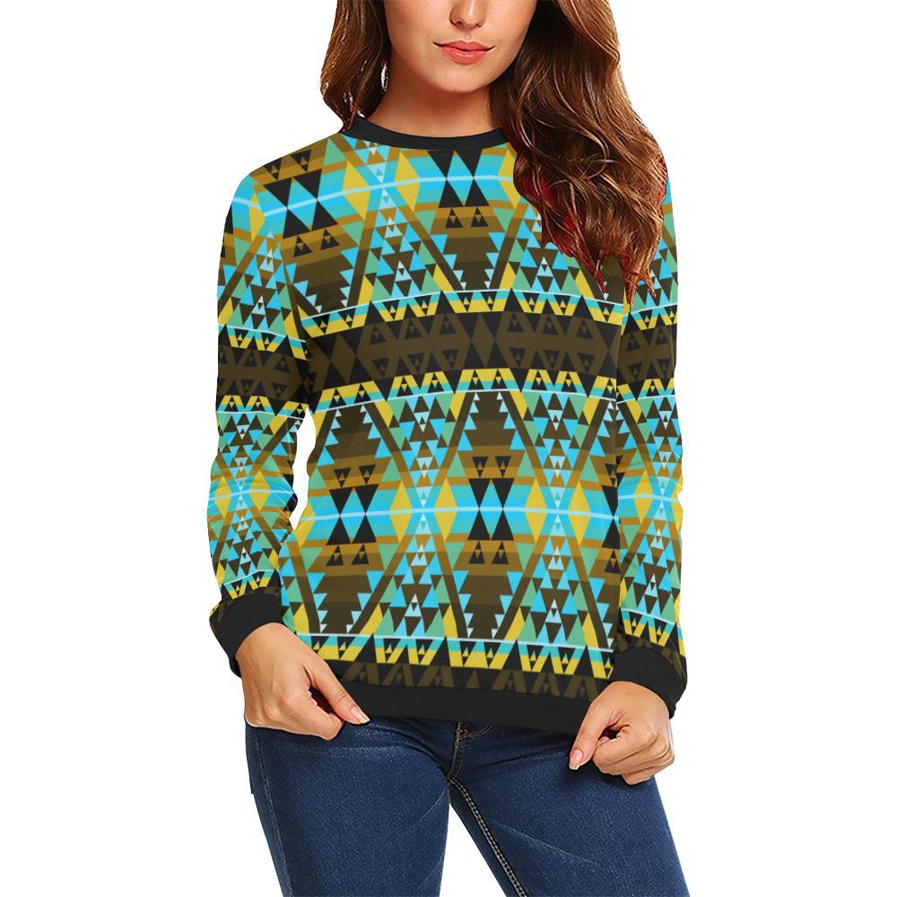 Writing on Stone Broken Lodge All Over Print Crewneck Sweatshirt for Women (Model H18) Crewneck Sweatshirt for Women (H18) e-joyer