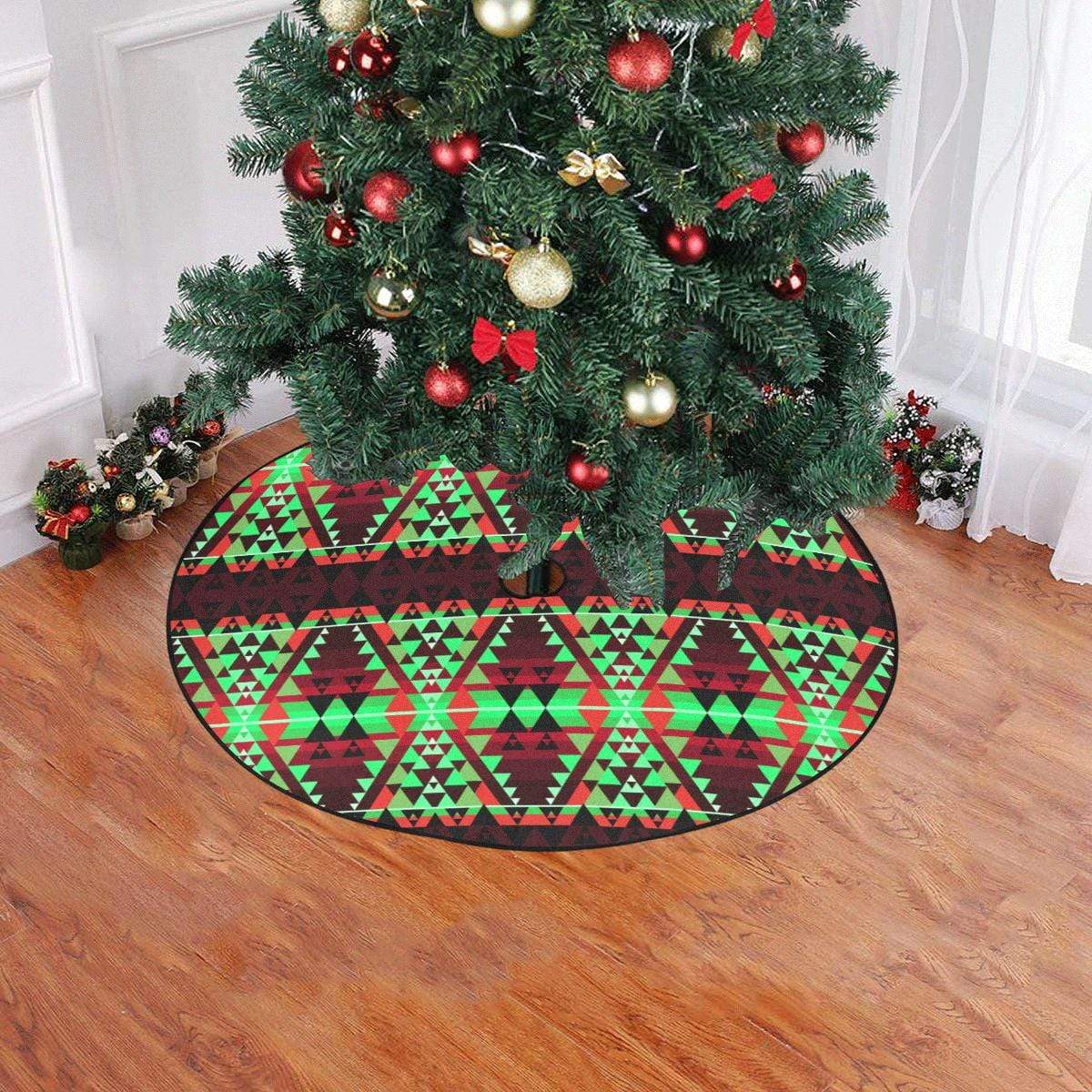 Writing on Stone Enemy Chase Christmas Tree Skirt 47" x 47" Christmas Tree Skirt e-joyer 