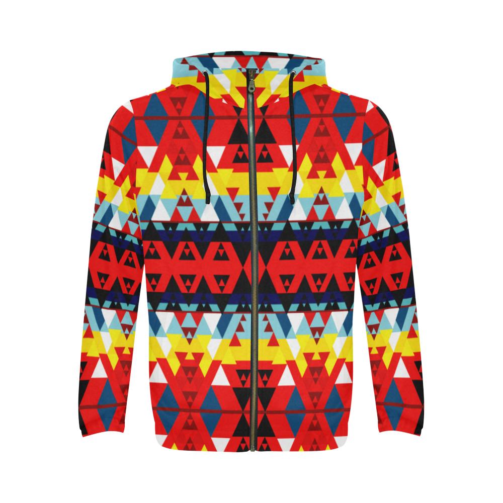 Writing on Stone Enemy Retreat All Over Print Full Zip Hoodie for Men (Model H14) All Over Print Full Zip Hoodie for Men (H14) e-joyer