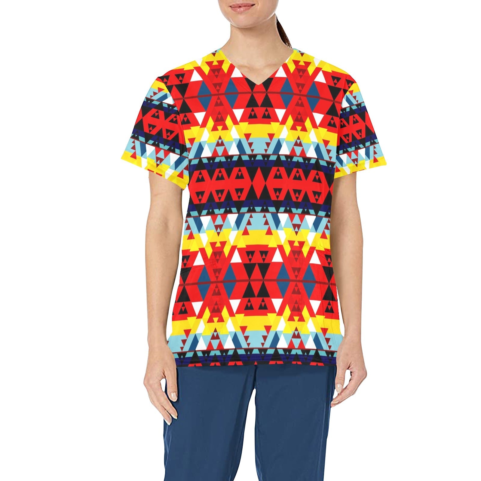 Writing on Stone Enemy Retreat All Over Print Scrub Top Scrub Top e-joyer
