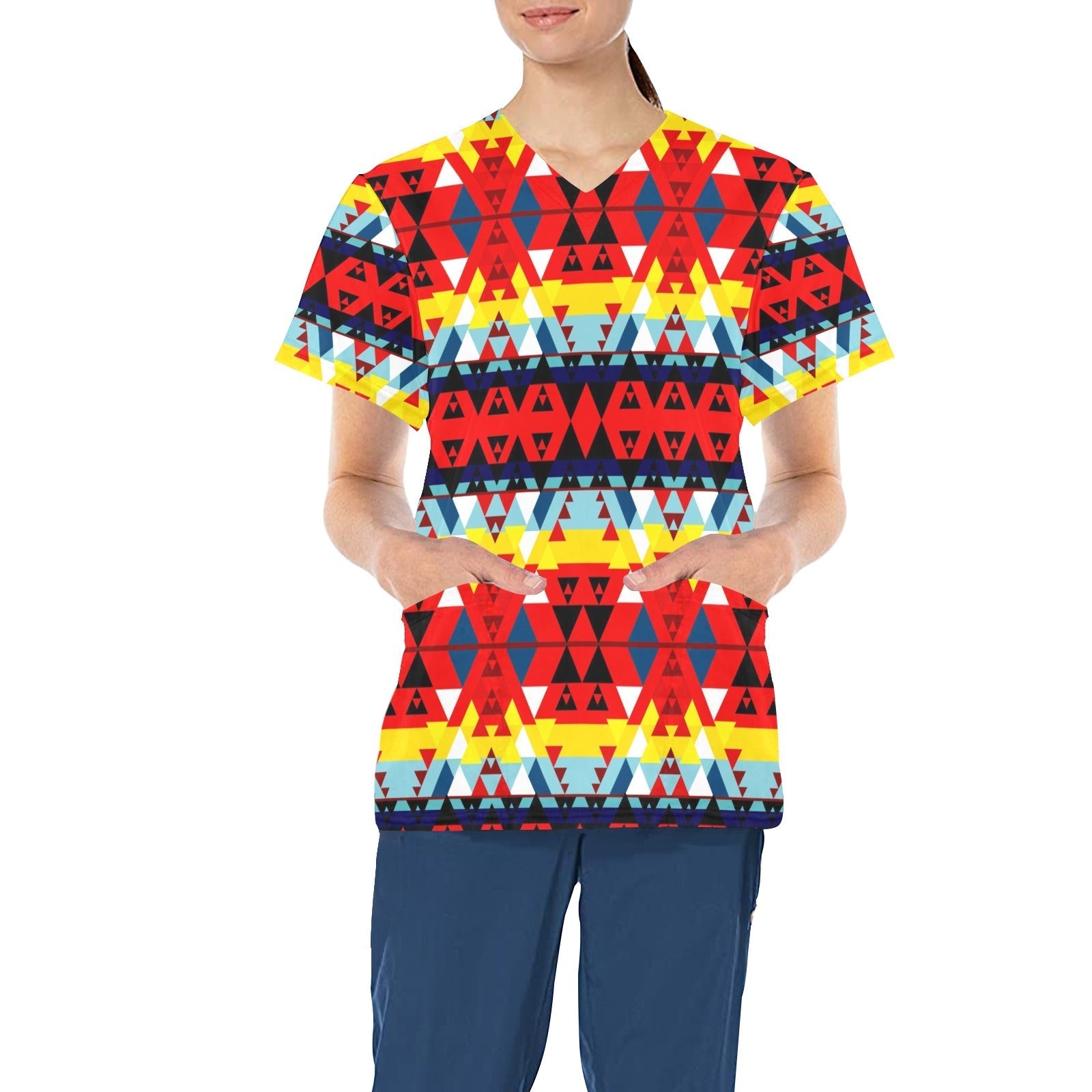 Writing on Stone Enemy Retreat All Over Print Scrub Top Scrub Top e-joyer