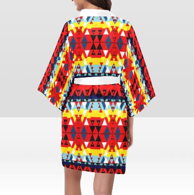 Writing on Stone Enemy Retreat Kimono Robe Artsadd