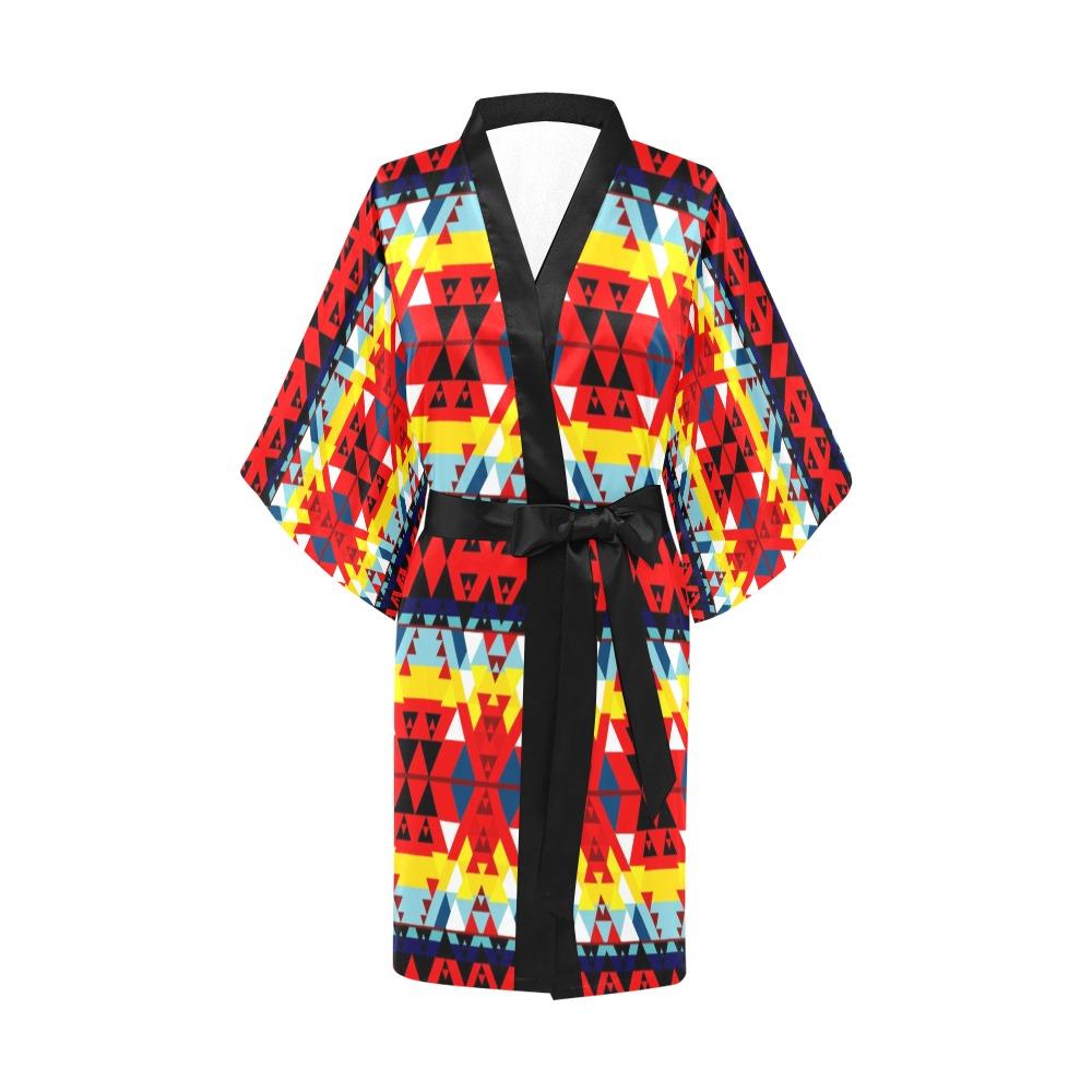 Writing on Stone Enemy Retreat Kimono Robe Artsadd