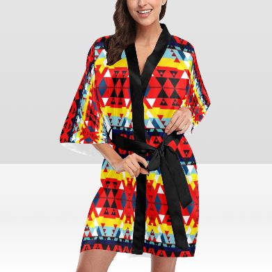 Writing on Stone Enemy Retreat Kimono Robe Artsadd