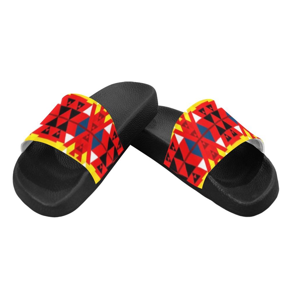 Writing on Stone Enemy Retreat Men's Slide Sandals (Model 057) Men's Slide Sandals (057) e-joyer
