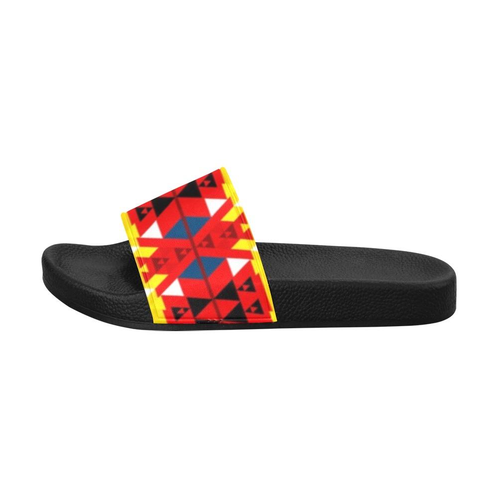 Writing on Stone Enemy Retreat Men's Slide Sandals (Model 057) Men's Slide Sandals (057) e-joyer