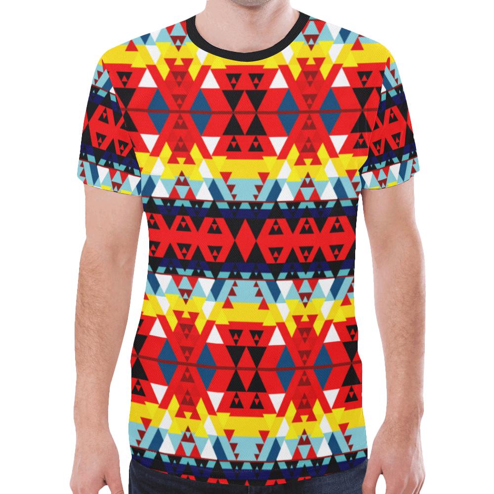 Writing on Stone Enemy Retreat New All Over Print T-shirt for Men/Large Size (Model T45) New All Over Print T-shirt for Men/Large (T45) e-joyer