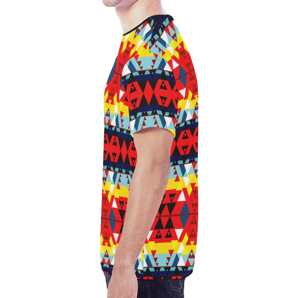 Writing on Stone Enemy Retreat New All Over Print T-shirt for Men/Large Size (Model T45) New All Over Print T-shirt for Men/Large (T45) e-joyer