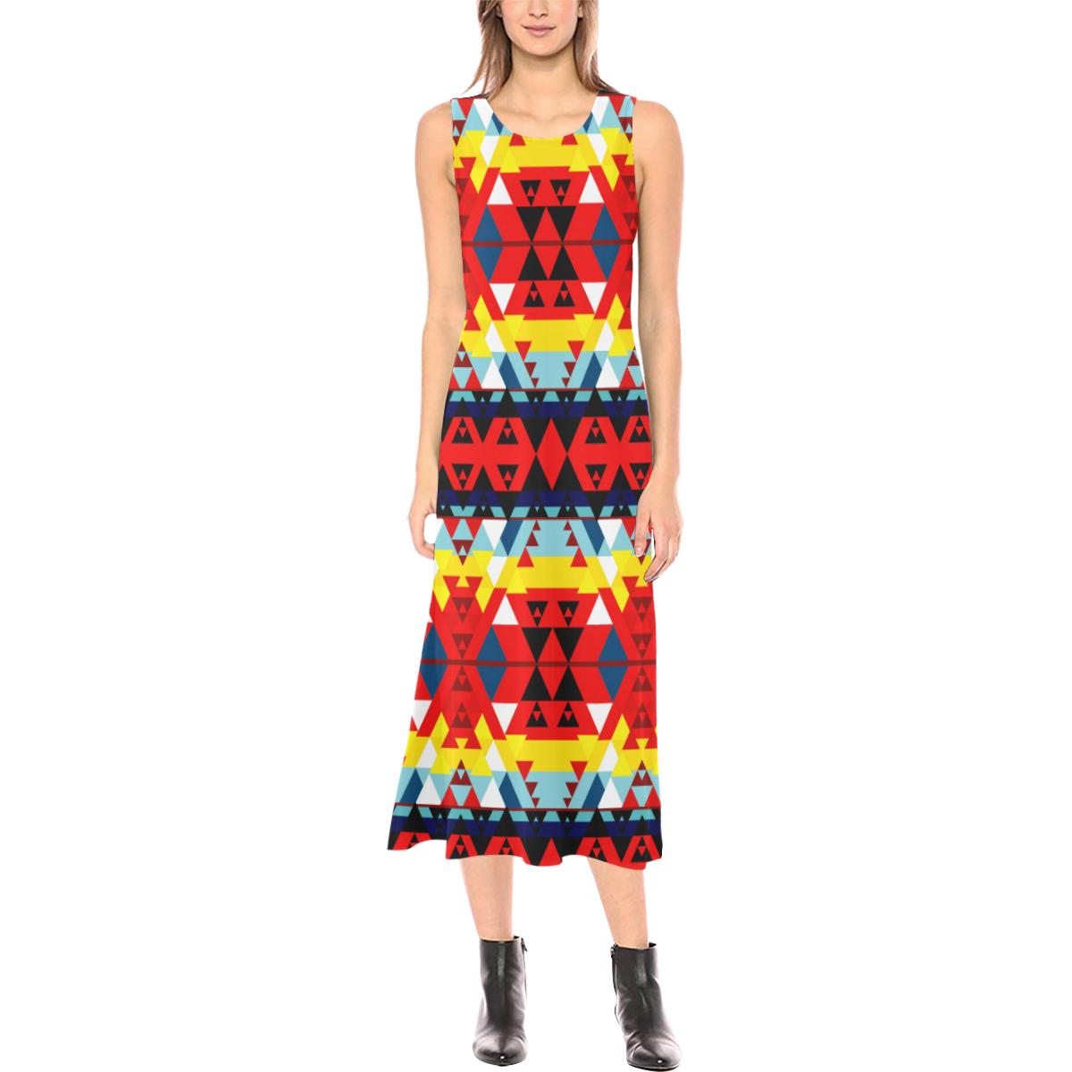 Writing on Stone Enemy Retreat Phaedra Sleeveless Open Fork Long Dress (Model D08) Phaedra Sleeveless Open Fork Long Dress (D08) e-joyer