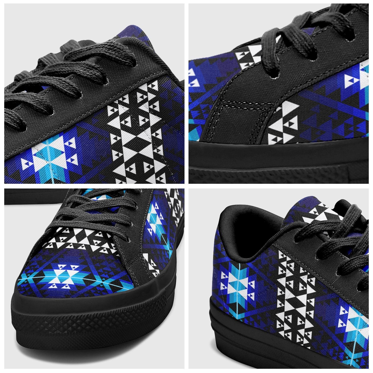 Writing on Stone Night Watch Aapisi Low Top Canvas Shoes Black Sole 49 Dzine