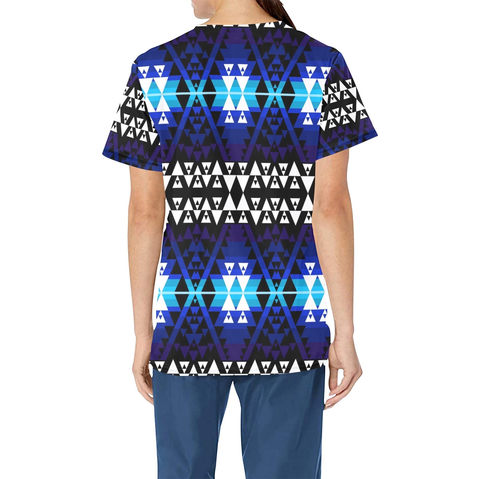 Writing on Stone Night Watch All Over Print Scrub Top Scrub Top e-joyer