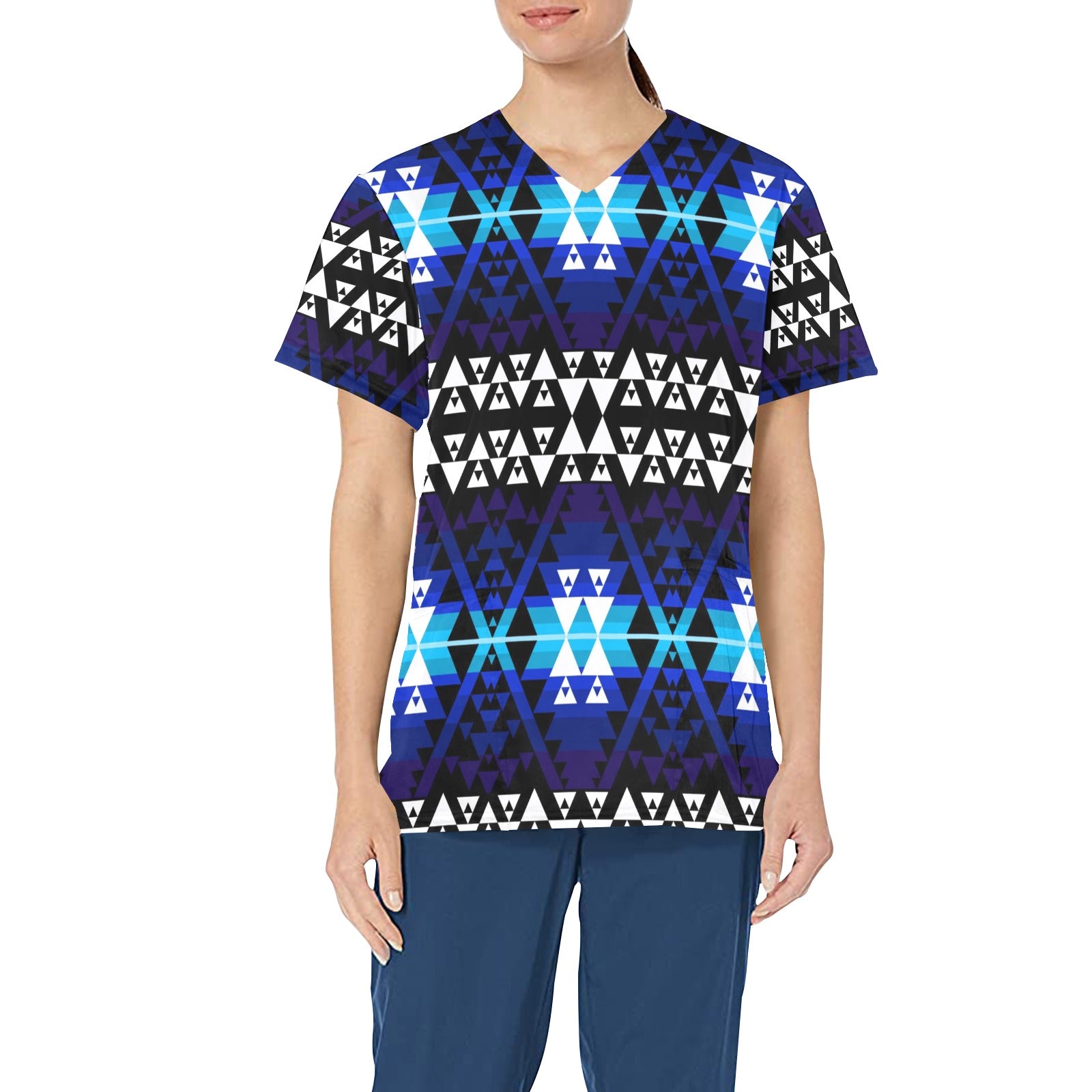 Writing on Stone Night Watch All Over Print Scrub Top Scrub Top e-joyer