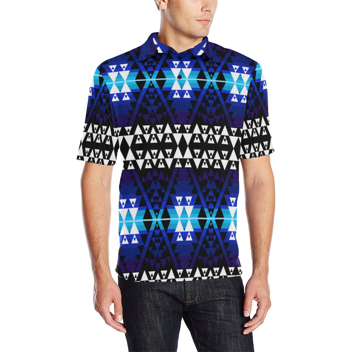 WRiting on Stone Night Watch Men's All Over Print Polo Shirt (Model T55) Men's Polo Shirt (Model T55) e-joyer