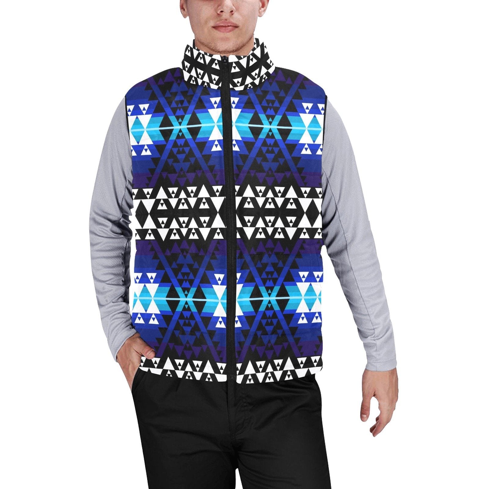 Writing on Stone Night Watch Men's Padded Vest Jacket (Model H44) Men's Padded Vest Jacket (H44) e-joyer