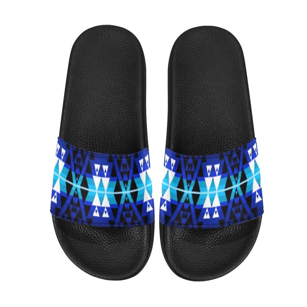 Writing on Stone Night Watch Men's Slide Sandals (Model 057) Men's Slide Sandals (057) e-joyer