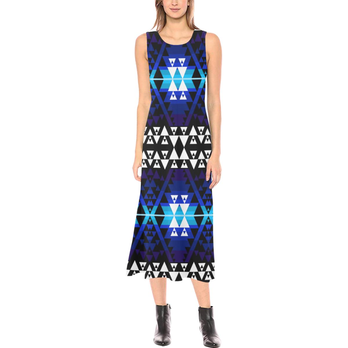 WRiting on Stone Night Watch Phaedra Sleeveless Open Fork Long Dress (Model D08) Phaedra Sleeveless Open Fork Long Dress (D08) e-joyer