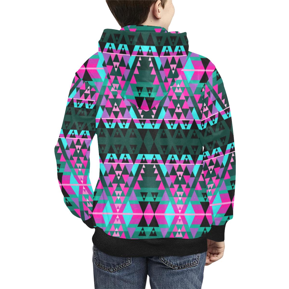 Writing on Stone Sunset Kids' All Over Print Hoodie (Model H38) Kids' AOP Hoodie (H38) e-joyer