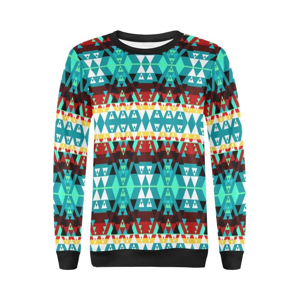 Writing on Stone Wheel All Over Print Crewneck Sweatshirt for Women (Model H18) Crewneck Sweatshirt for Women (H18) e-joyer