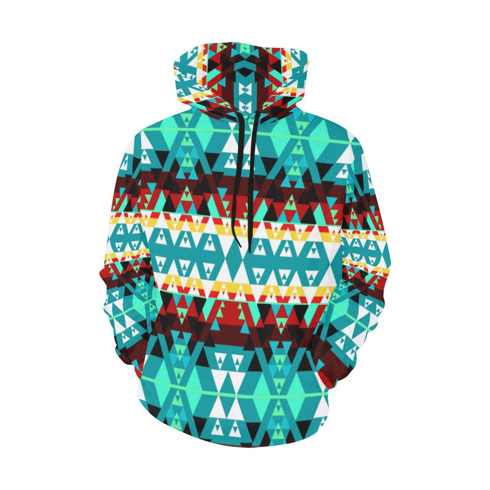 Writing on Stone Wheel All Over Print Hoodie for Women (USA Size) (Model H13) Hoodie e-joyer