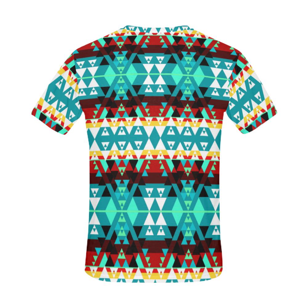 Writing on Stone Wheel All Over Print T-Shirt for Men (USA Size) (Model T40) All Over Print T-Shirt for Men (T40) e-joyer