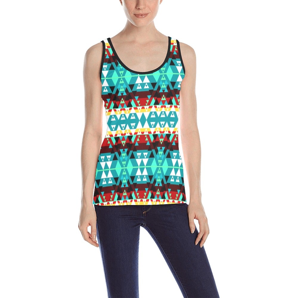 Writing on Stone Wheel All Over Print Tank Top for Women (Model T43) All Over Print Tank Top for Women (T43) e-joyer