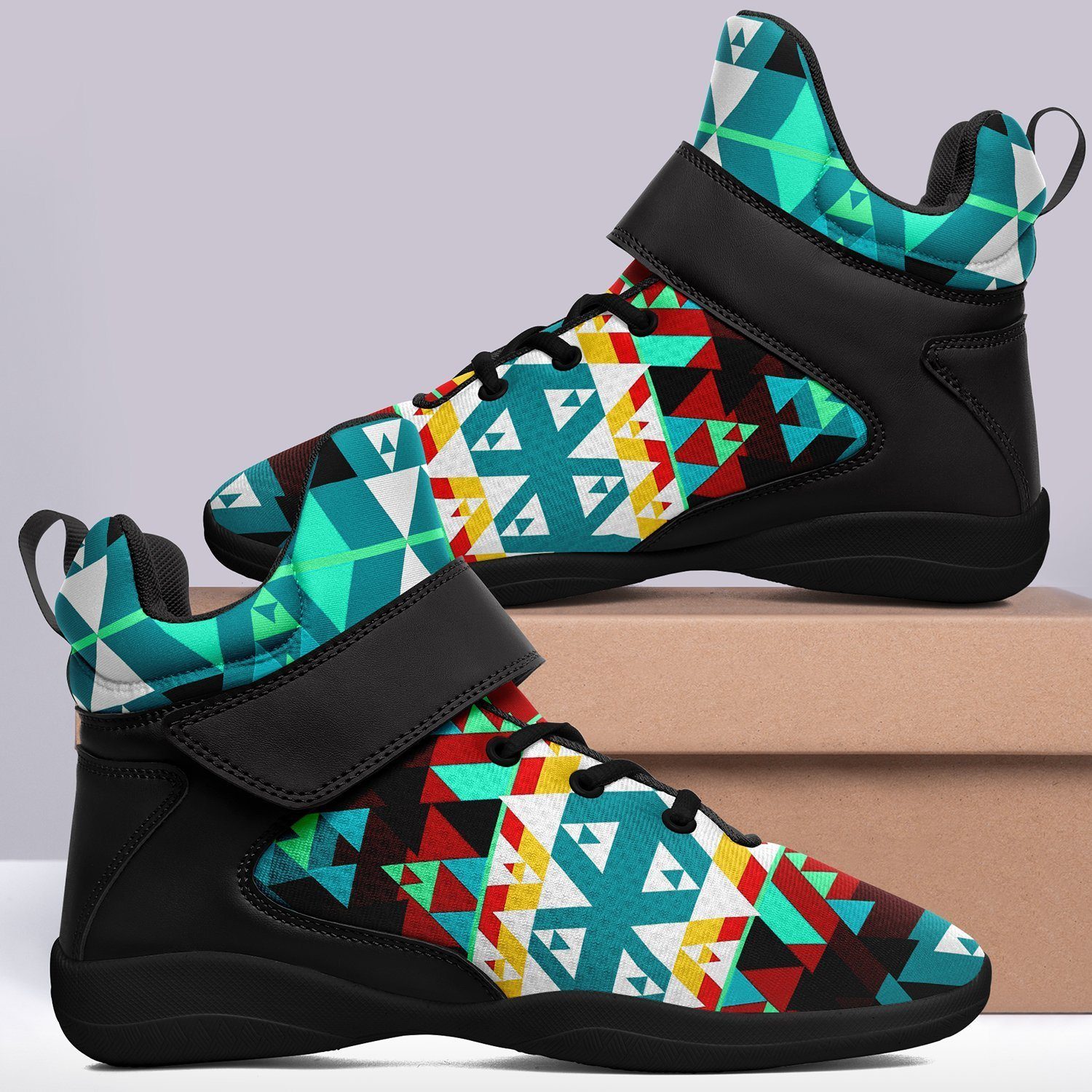 Writing on Stone Wheel Ipottaa Basketball / Sport High Top Shoes - Black Sole 49 Dzine
