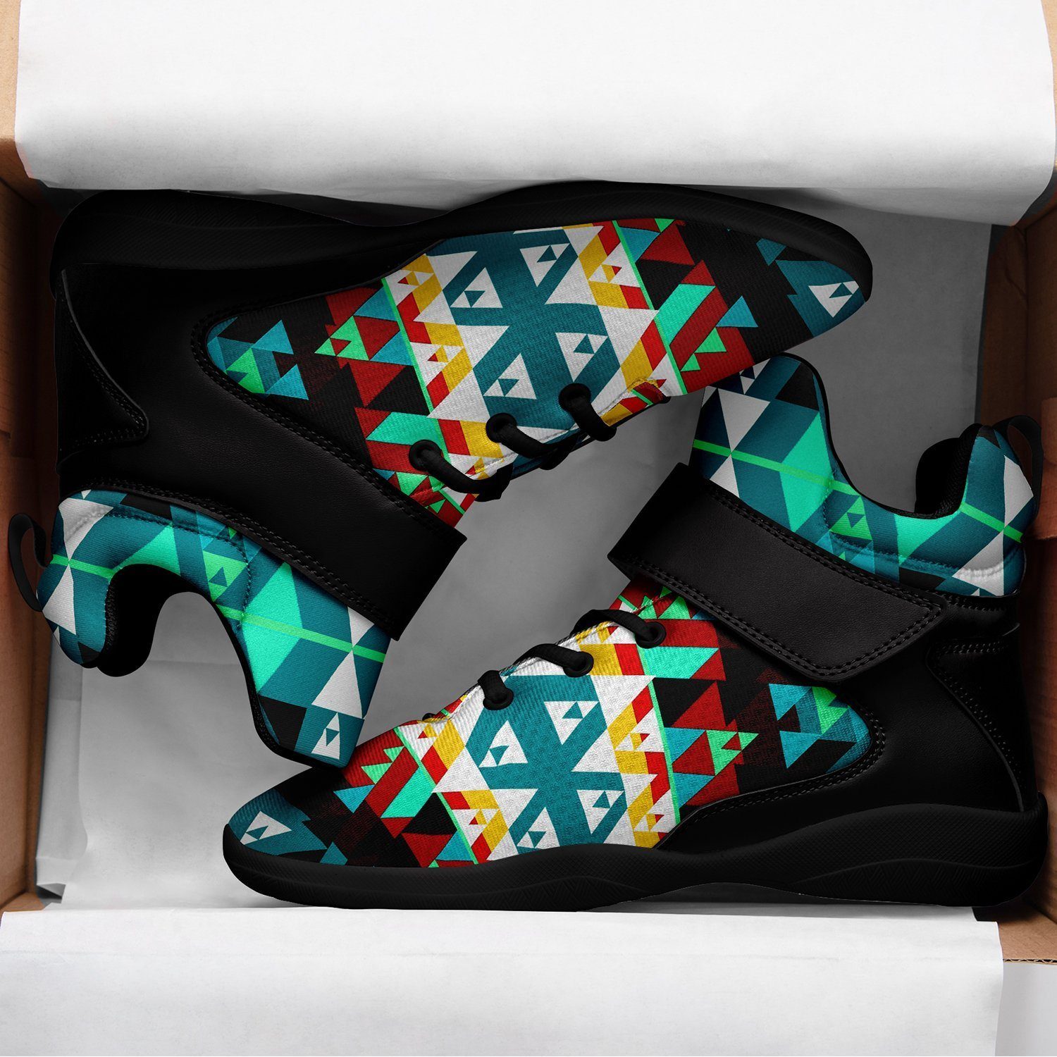 Writing on Stone Wheel Ipottaa Basketball / Sport High Top Shoes - Black Sole 49 Dzine