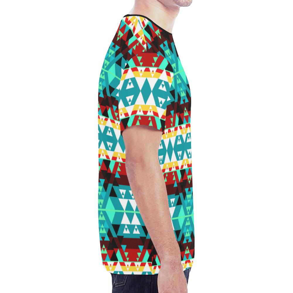 Writing on Stone Wheel New All Over Print T-shirt for Men (Model T45) New All Over Print T-shirt for Men (T45) e-joyer