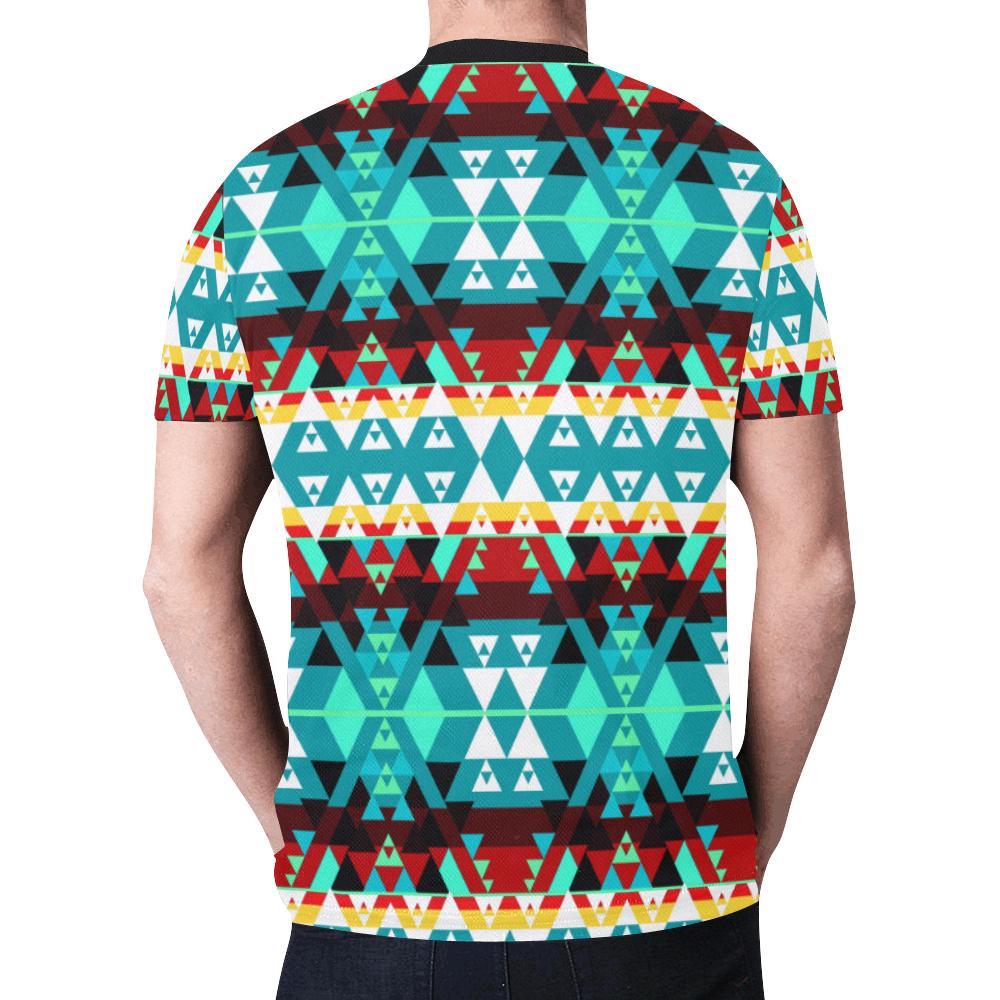 Writing on Stone Wheel New All Over Print T-shirt for Men/Large Size (Model T45) New All Over Print T-shirt for Men/Large (T45) e-joyer