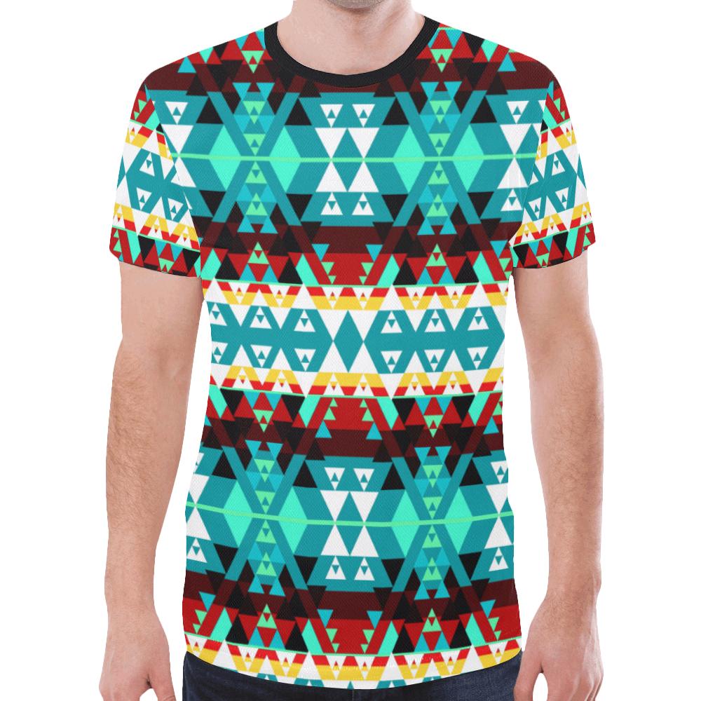 Writing on Stone Wheel New All Over Print T-shirt for Men/Large Size (Model T45) New All Over Print T-shirt for Men/Large (T45) e-joyer