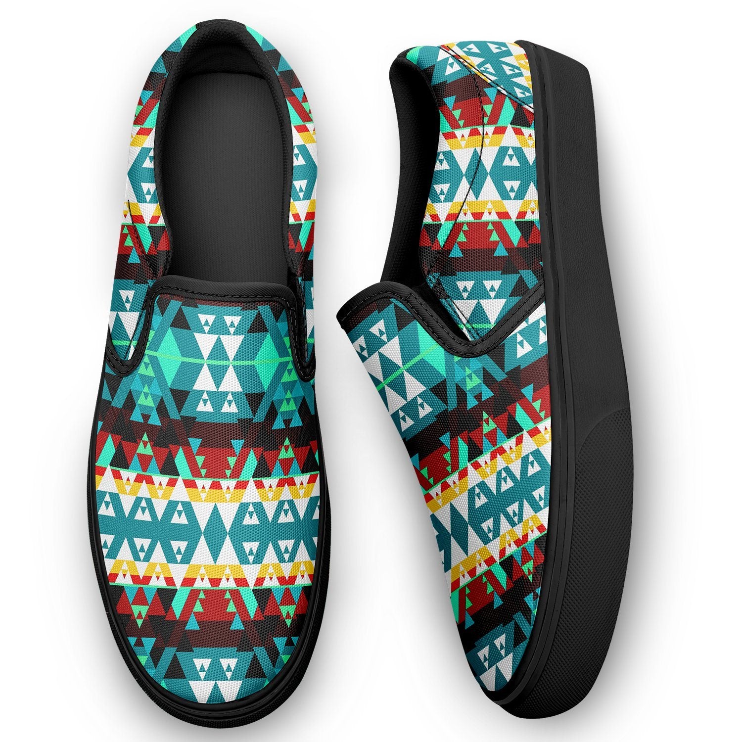 Writing on Stone Wheel Otoyimm Canvas Slip On Shoes 49 Dzine