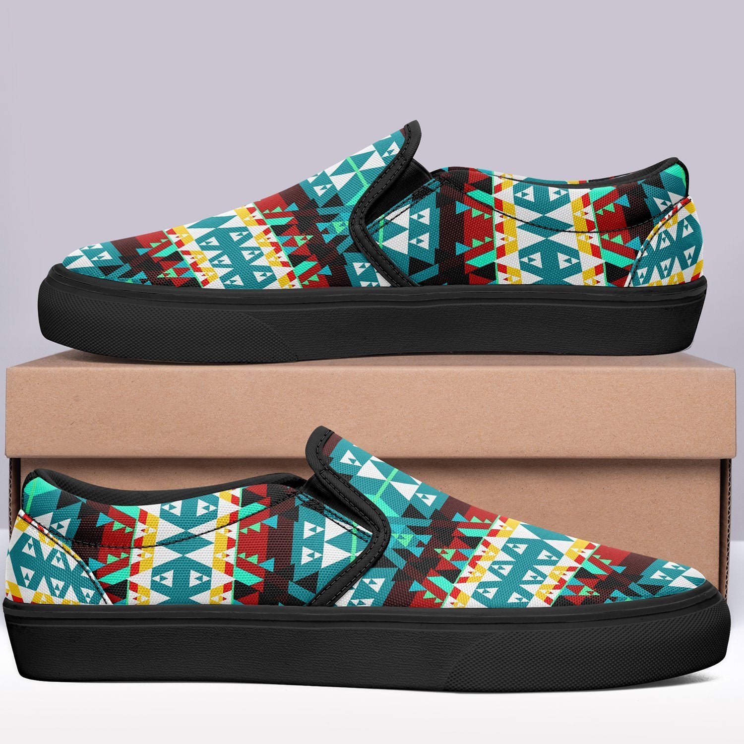 Writing on Stone Wheel Otoyimm Canvas Slip On Shoes 49 Dzine