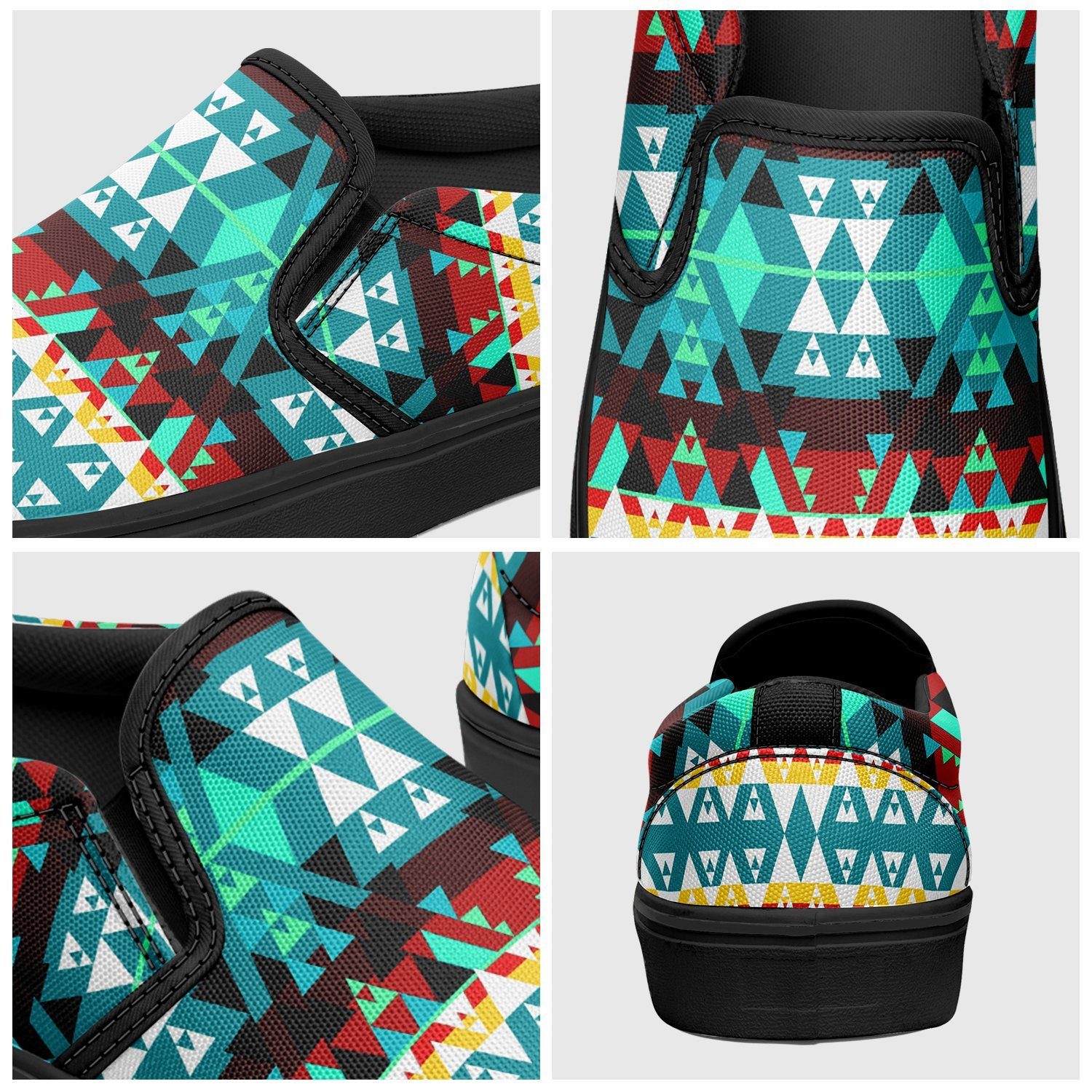 Writing on Stone Wheel Otoyimm Kid's Canvas Slip On Shoes 49 Dzine