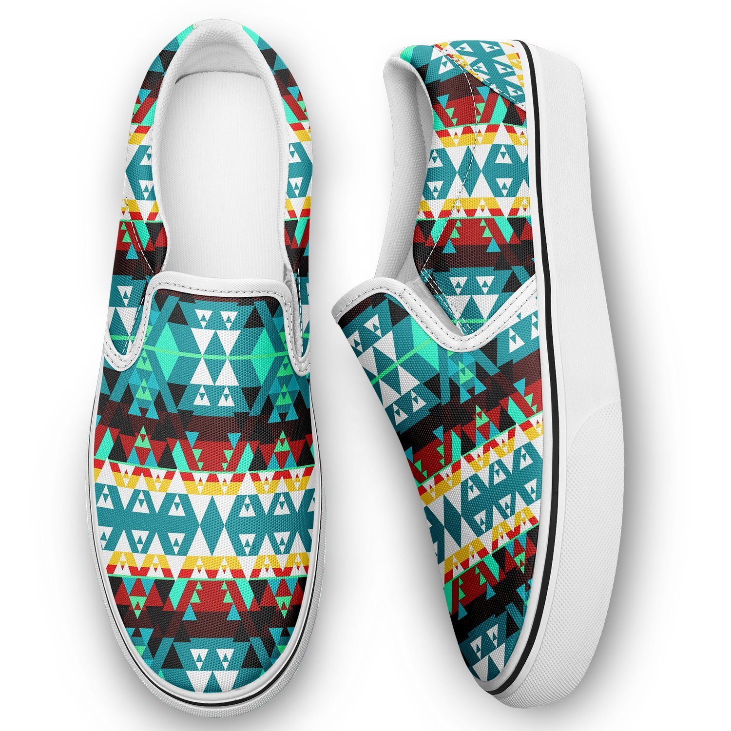 Writing on Stone Wheel Otoyimm Kid's Canvas Slip On Shoes 49 Dzine