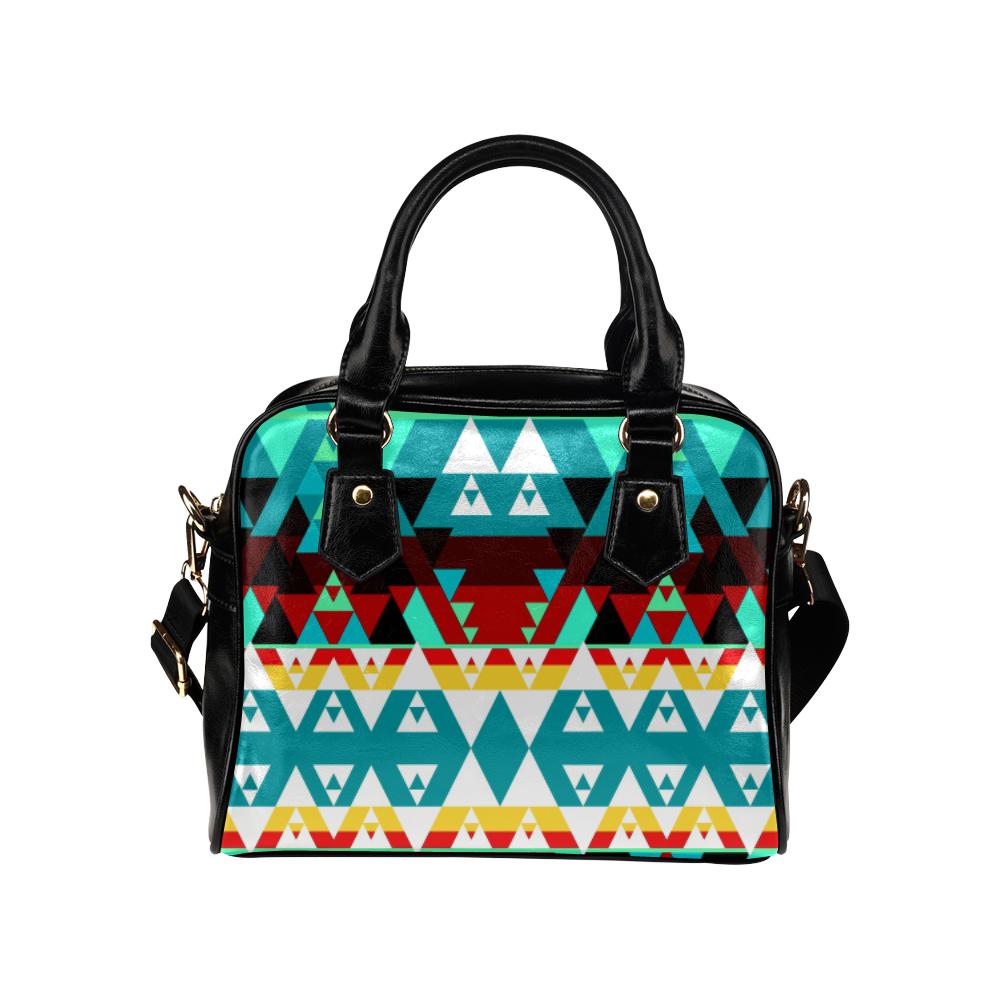 Writing on Stone Wheel Shoulder Handbag (Model 1634) Shoulder Handbags (1634) e-joyer