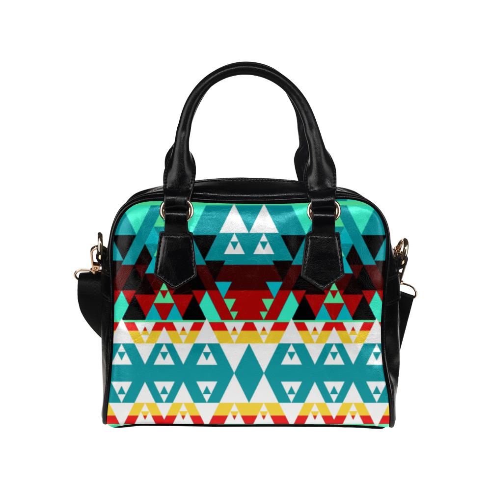 Writing on Stone Wheel Shoulder Handbag (Model 1634) Shoulder Handbags (1634) e-joyer