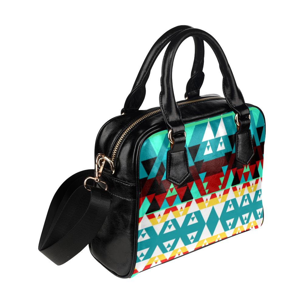 Writing on Stone Wheel Shoulder Handbag (Model 1634) Shoulder Handbags (1634) e-joyer