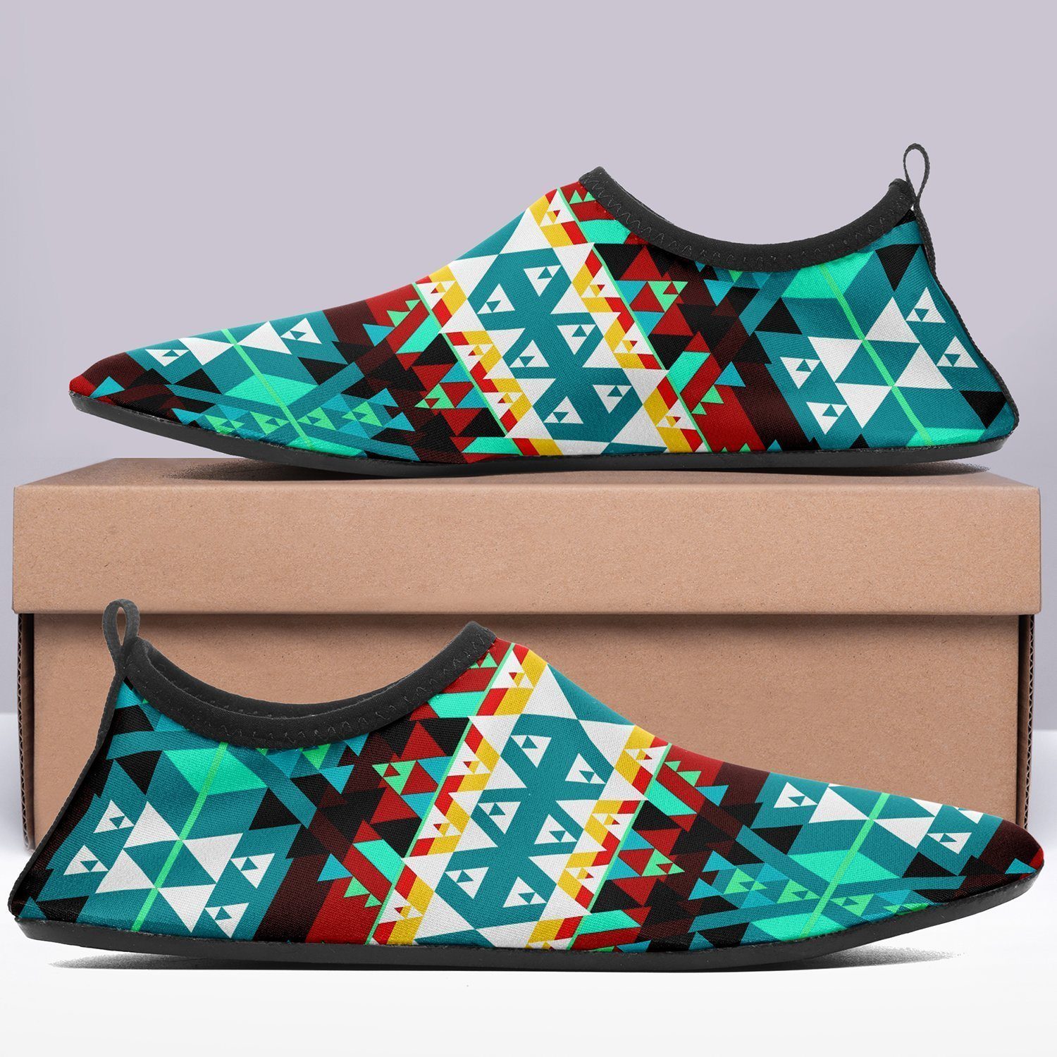 Writing on Stone Wheel Sockamoccs Kid's Slip On Shoes 49 Dzine