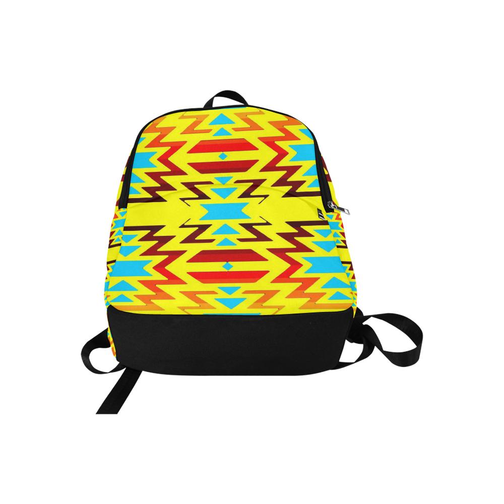 yellow with fire Fabric Backpack for Adult (Model 1659) Casual Backpack for Adult (1659) e-joyer 