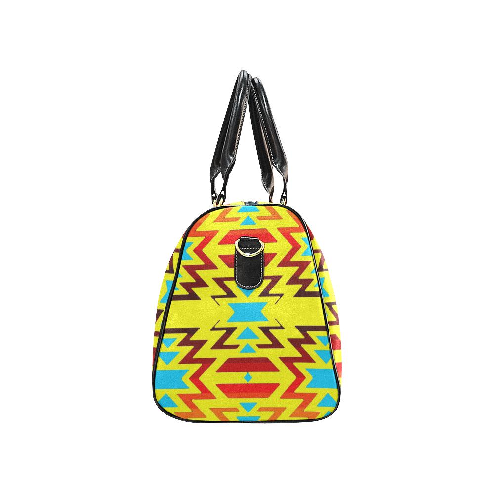 yellow with fire New Waterproof Travel Bag/Small (Model 1639) Waterproof Travel Bags (1639) e-joyer