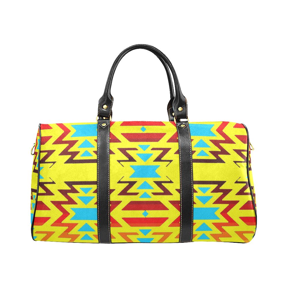 yellow with fire New Waterproof Travel Bag/Small (Model 1639) Waterproof Travel Bags (1639) e-joyer
