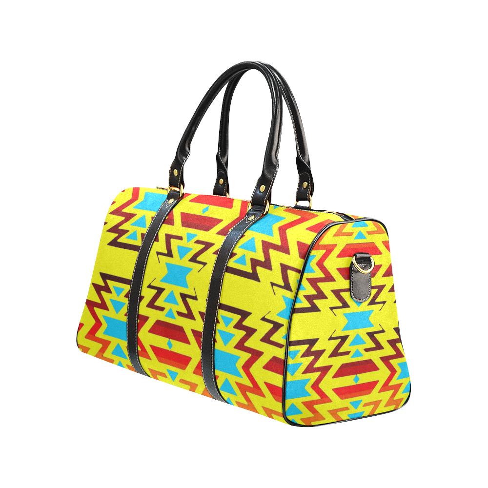 yellow with fire New Waterproof Travel Bag/Small (Model 1639) Waterproof Travel Bags (1639) e-joyer