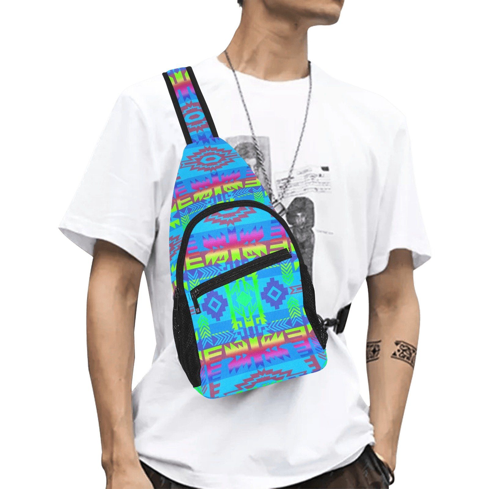 Young Journey All Over Print Chest Bag (Model 1719) All Over Print Chest Bag (1719) e-joyer
