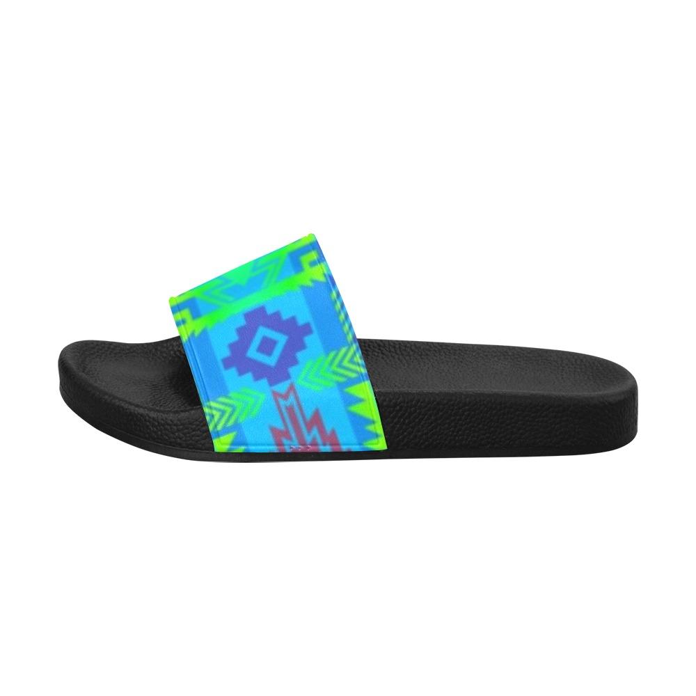 Young Journey Men's Slide Sandals (Model 057) Men's Slide Sandals (057) e-joyer