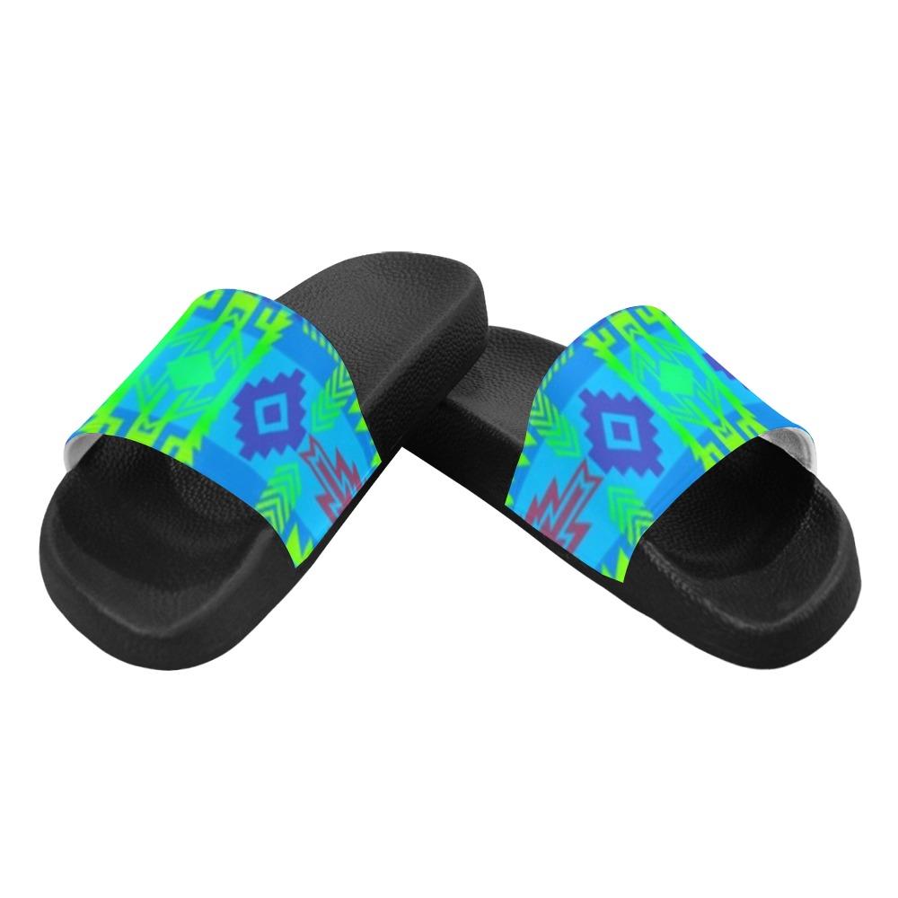 Young Journey Men's Slide Sandals (Model 057) Men's Slide Sandals (057) e-joyer