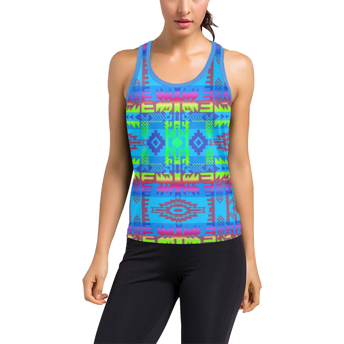 Young Journey Women's Racerback Tank Top (Model T60) Racerback Tank Top (T60) e-joyer