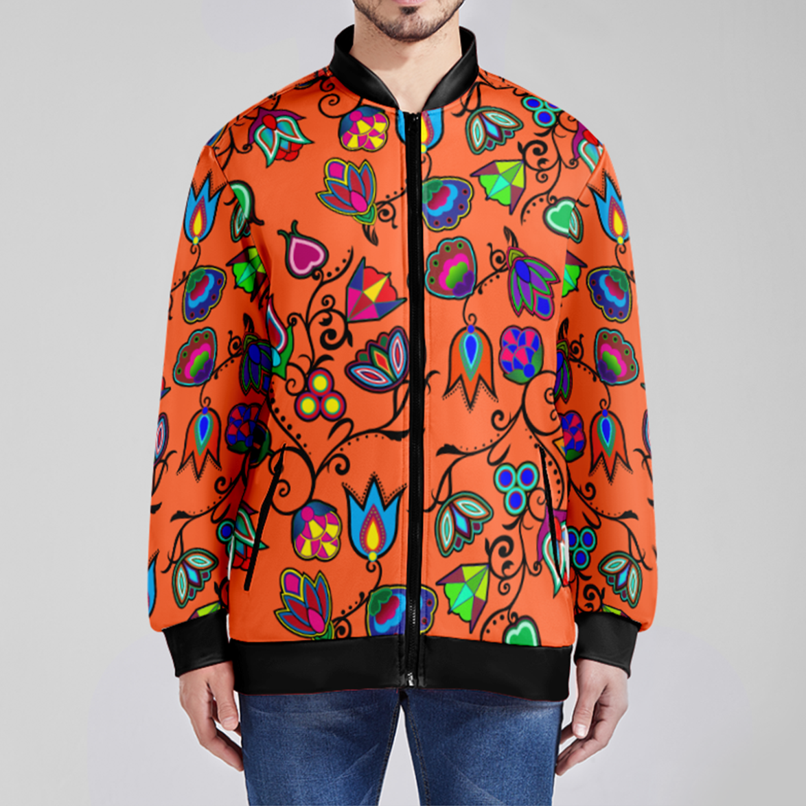 Indigenous Paisley Sierra Zippered Collared Lightweight Jacket