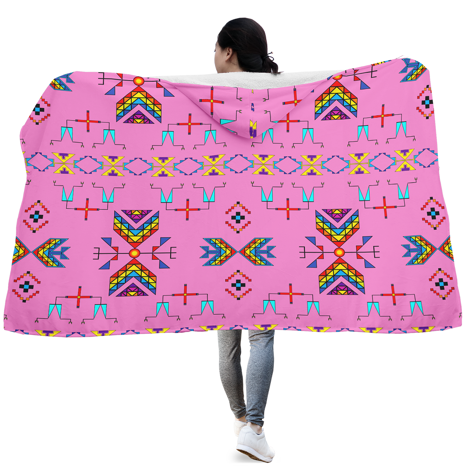 Rainbow Chief Rainbow Blush Hooded Blanket